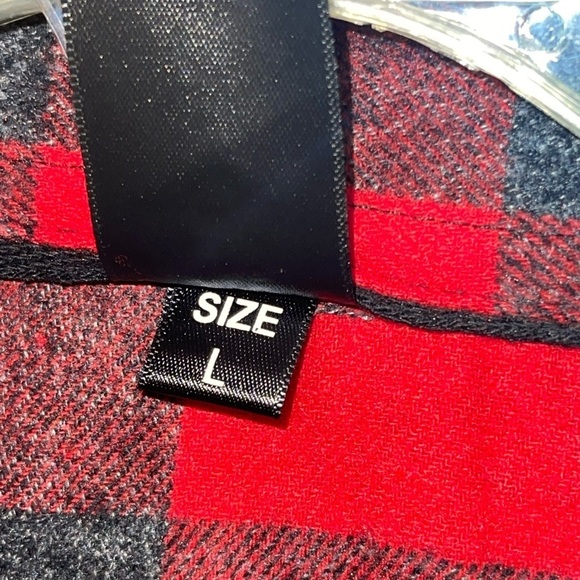 Burnside “Elk Life” red & black flannel shirt. Size Large GUC - Picture 6 of 6